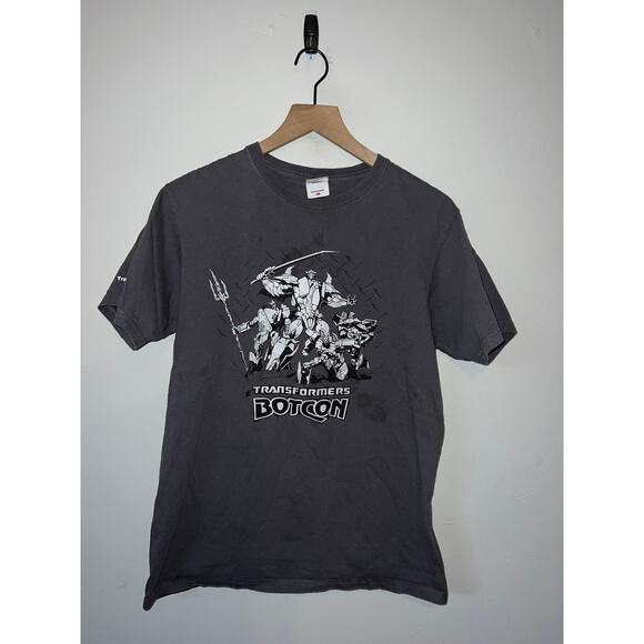 Vintage Transformers Shirt Bot Con Botcon Movie Graphic Gray Tee 2000s Medium - Picture 1 of 13